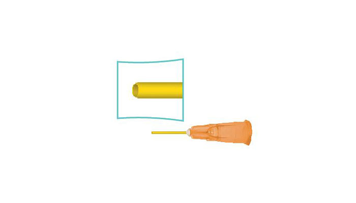 Silicone Injection Cannula, Polyimide Tip